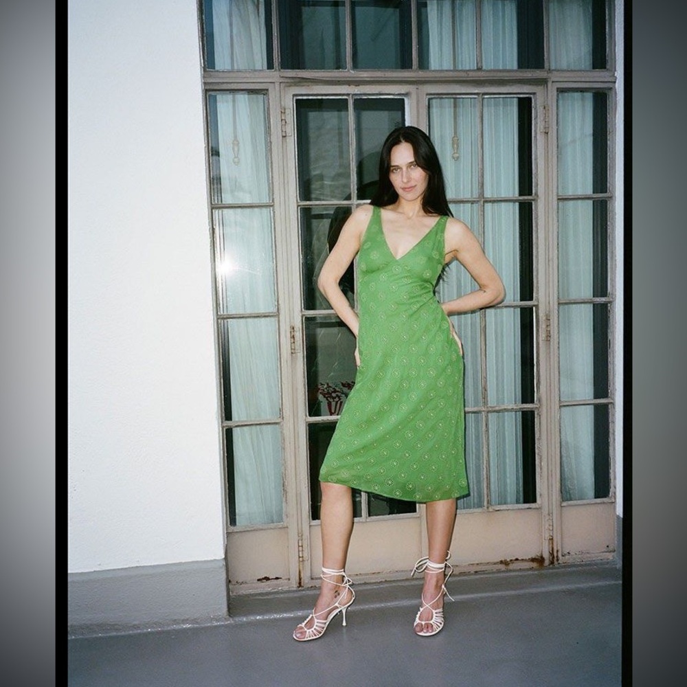 Realisation Par The Yasmin Dress in Moss Broderie